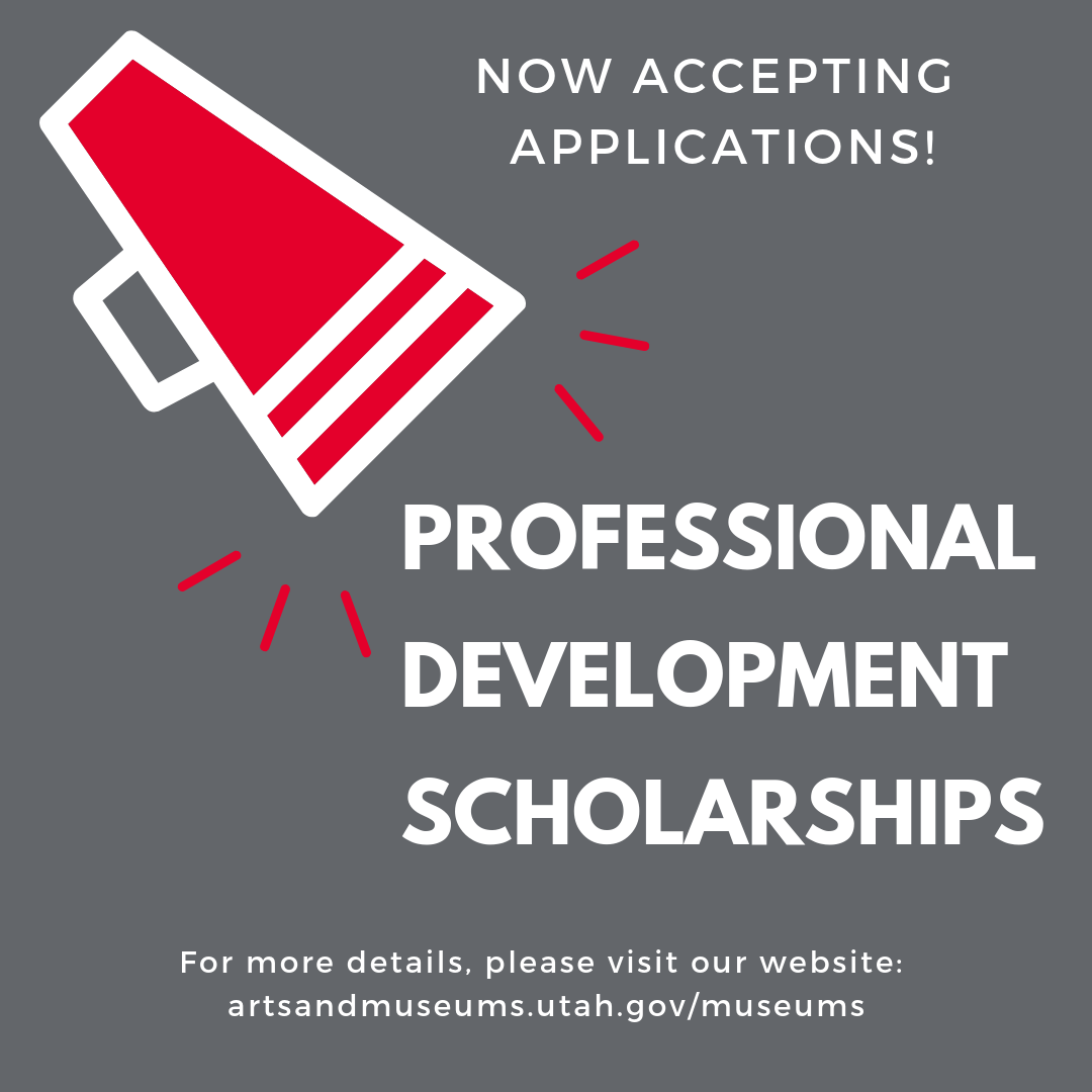 A graphic advertising applications for Professional Development Scholarships.