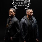 Two men dressed in black under a caption that reads "Dream" Music Video, Official Selection, American Indian Film Festival, San Francisco, 2021