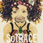A colorful painting of a polynesian woman with the text "SoTRACE"